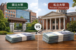 國立大學學費和私立大學學費