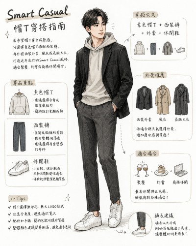 （Smart Casual風穿搭建議）
