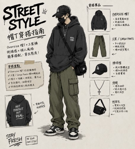 （街頭潮流風穿搭建議）